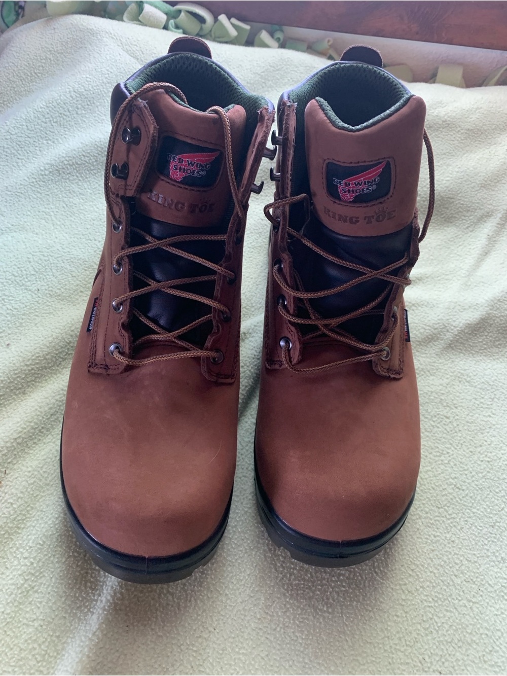 New in box Red Wing Shoes Brown Men's 6-Inch Waterproof Safety Toe Boot - Picture 8 of 10